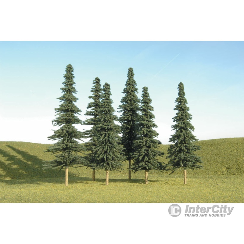 Bachmann 32004 Spruce Trees – SceneScapes(TM) — 5 to 6″ 12.7 to 15.2cm pkg(6)