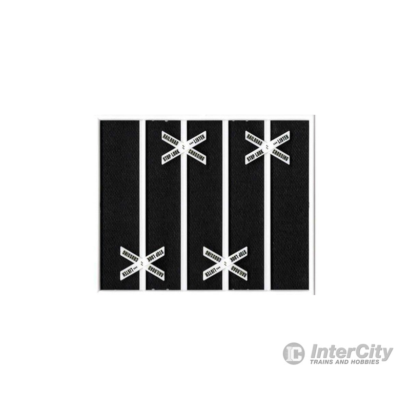 Tichy Train Group 8331 60-Degree Crossbucks — Stop, Look, Listen Railroad Crossing pkg(8)