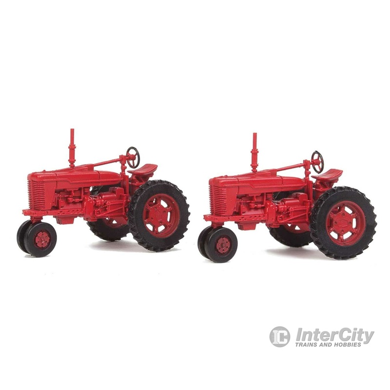 Walthers SceneMaster 4160 Farm Tractor 2-Pack – Assembled — Red