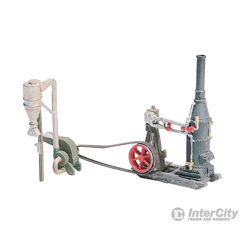 Woodland Scenics 229 Farm Machinery (Unpainted Metal Castings) — Steam Engine & Hammer Mill