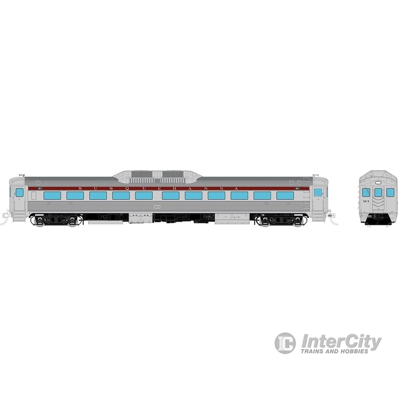 Rapido 016331 HO Budd RDC-1 (Ph 1a) (DC/Silent): Susquehanna – Maroon: #M7