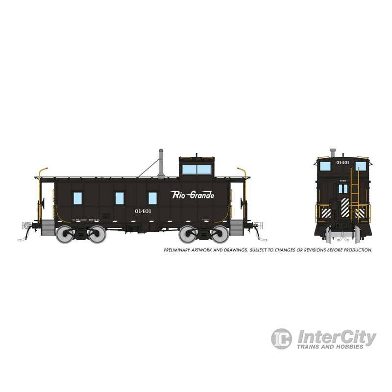 Rapido 225008 HO D&RGW End Cupola Steel Caboose w/ Early Mods: Black Scheme: #01406
