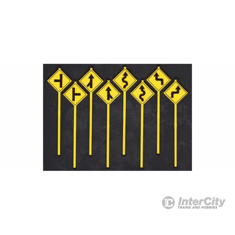 Tichy Train Group 3549 Road Path Warning Signs — Set #2 pkg(8)