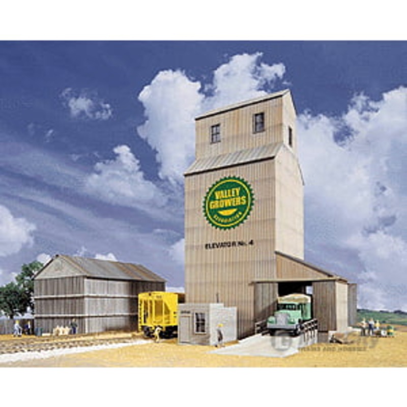 Walthers Cornerstone 3096 Valley Growers Association Steel Grain Elevator — Kit