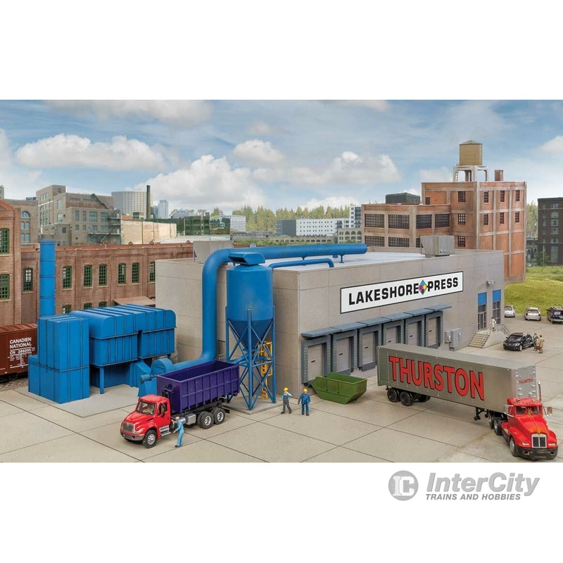 Walthers Cornerstone 4079 Modern Printing Plant – Cornerstone Modern Industrial Park — Kit – 16-5/8 x 8-3/8 x 5-11/16″ 42.2 x 21.2 x 14.4cm