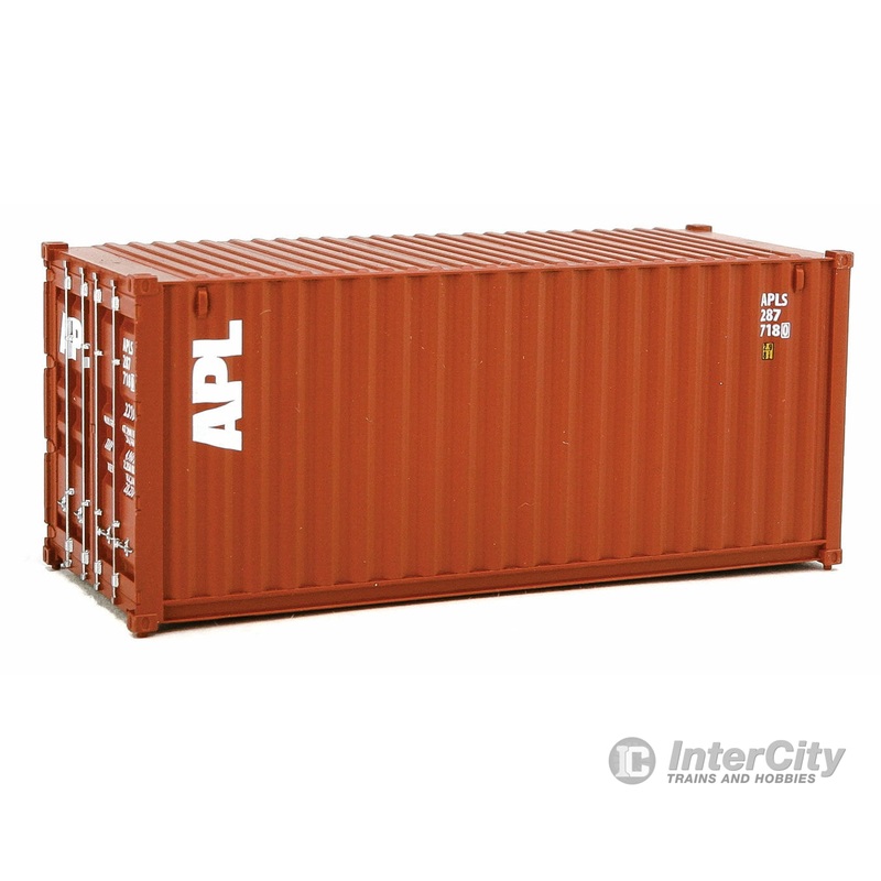 Walthers SceneMaster 8061 20′ Corrugated Container – Assembled — American President Lines (brown, white)