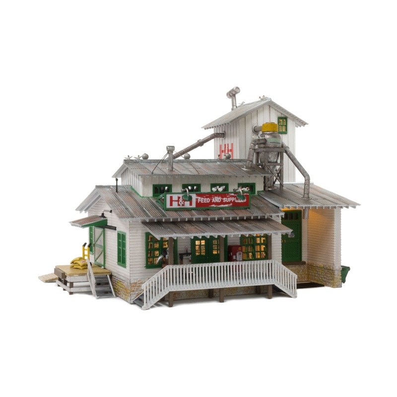 Woodland Scenics WDS BR5059 WDS5059 HandH Feed Mill – HO Scale NEW
