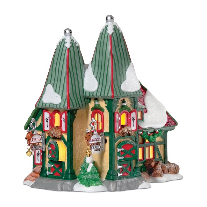 Department 56 North Pole Series 799999 Reindeer stables–Dasher & Dancer