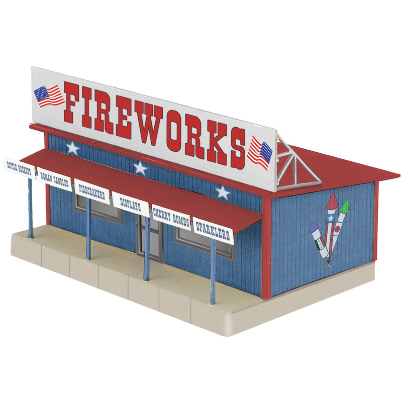 MTH Railking 30-9093 Fireworks Road Side Stand #Fireworks. O SCALE NEW