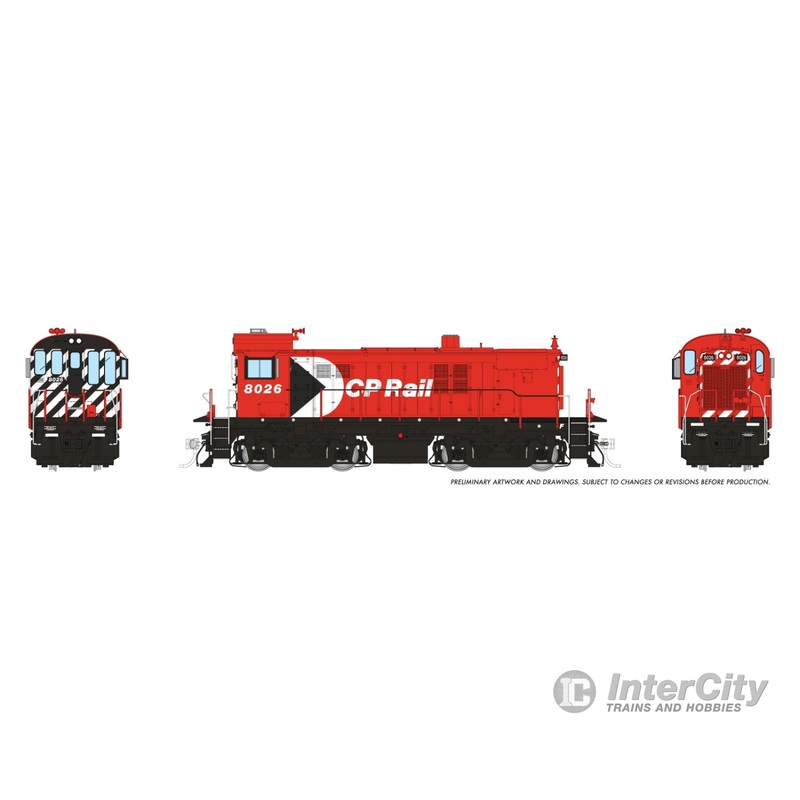 Rapido 036111 HO MLW RS-23 (DC/Silent): CP Rail: Action Red (8″ Stripes): #8026
