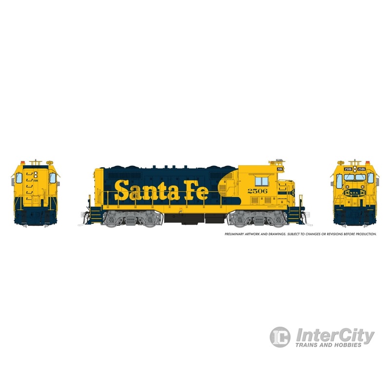 Rapido 070606 HO ATSF CF7 w/ Square Cab (DC/DCC/Sound): AT&SF – Yellow Warbonnet: #2517