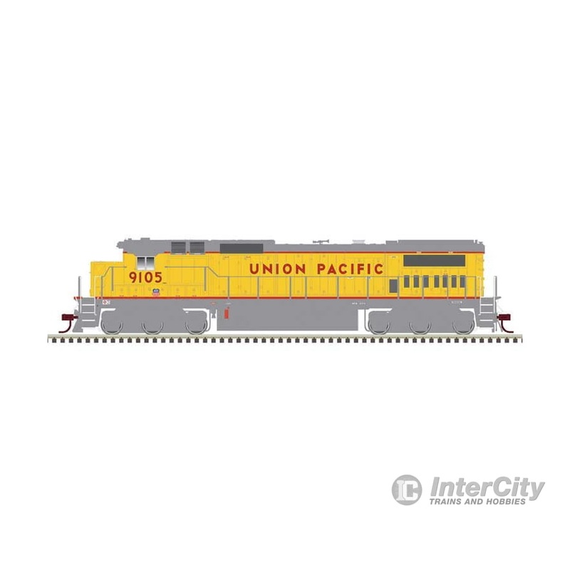 Atlas 40005685 GE Dash 8-40C – Front Ditch Lights – LokSound & DCC – Master(R) — Union Pacific #9105 (Armour Yellow, gray, red)
