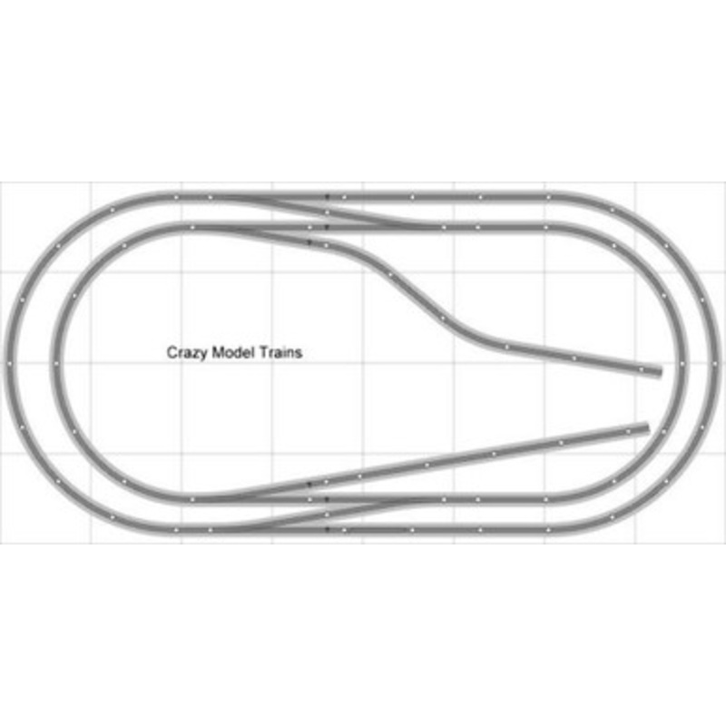 Bachmann E-Z Track Train Layout #001D Train Set HO Scale 4′ X 8′ DCC Switches