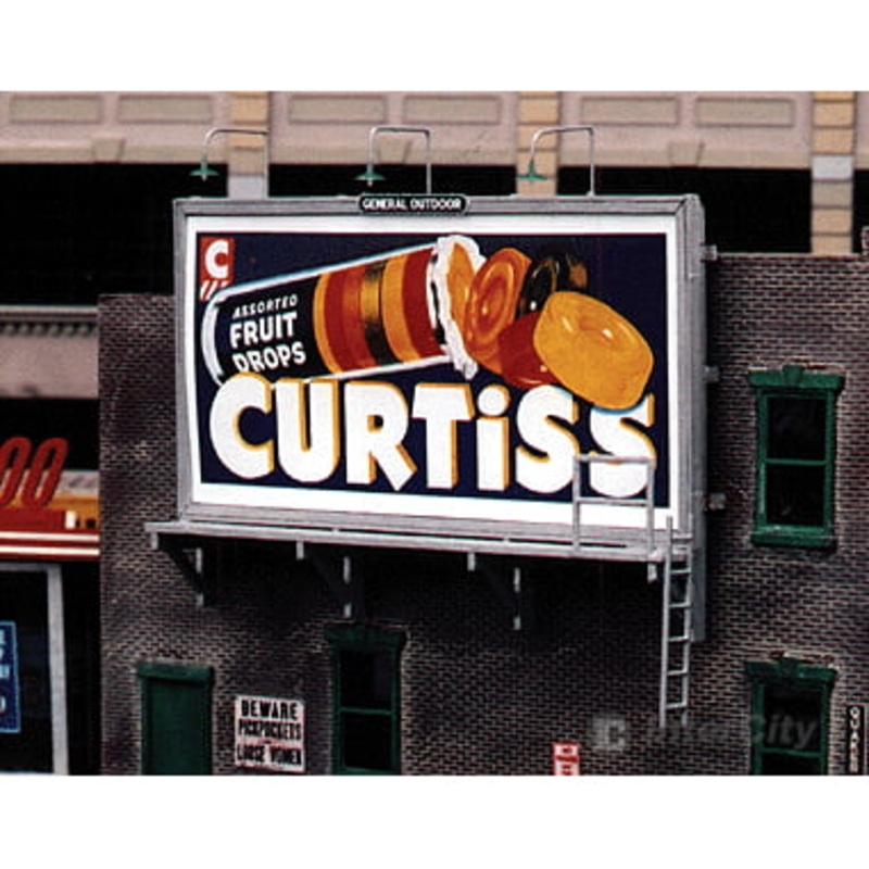 Blair Line 2435 Laser-Cut Wood Billboards (1 Billboard Frame, Lamp Shades & Two Signs) — Wall – 1930s+