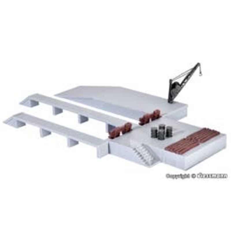 Kibri 38620  HO Deco set Loading platforms with crane kit