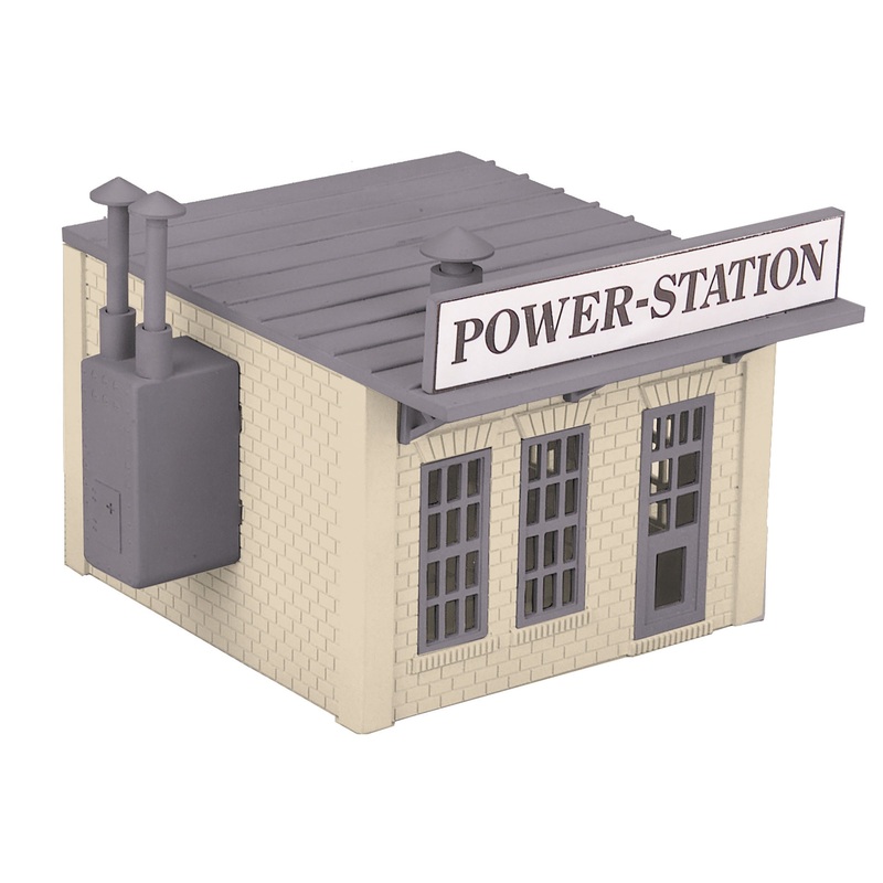 MTH Railking 30-90003 Power Station Cream & Dk. Gray. O SCALE NEW