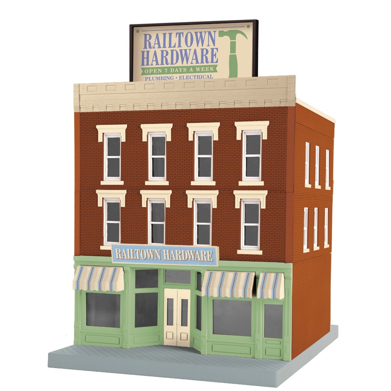 MTH Railking 30-90658 Railtown Hardware 3-Story City Building #1. O SCALE NEW