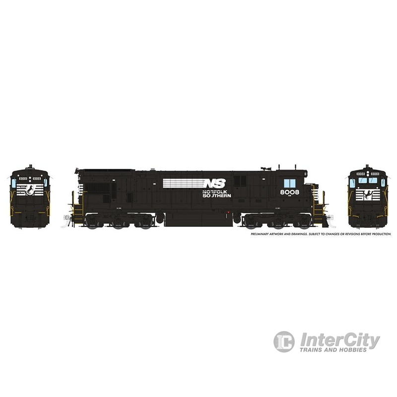 Rapido 042025 HO C30-7 (DC/Silent): Norfolk Southern: #8008