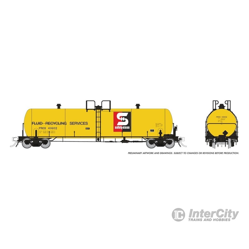 Rapido 135017 HO Procor 20K gal Tank Car: Safety Kleen (PROX): 6-Pack