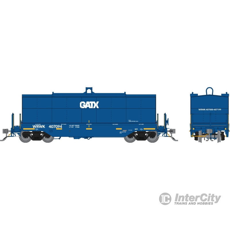 Rapido 168008A HO Greenbrier Coil Car: Warwick Railway – Blue / GATX Logo: Single Car