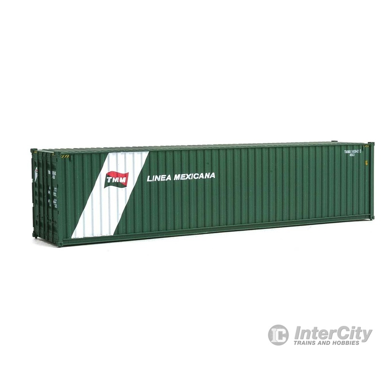 Walthers SceneMaster 8270 40′ Hi-Cube Corrugated-Side Container – Assembled — Linea Mexicana (green, white)