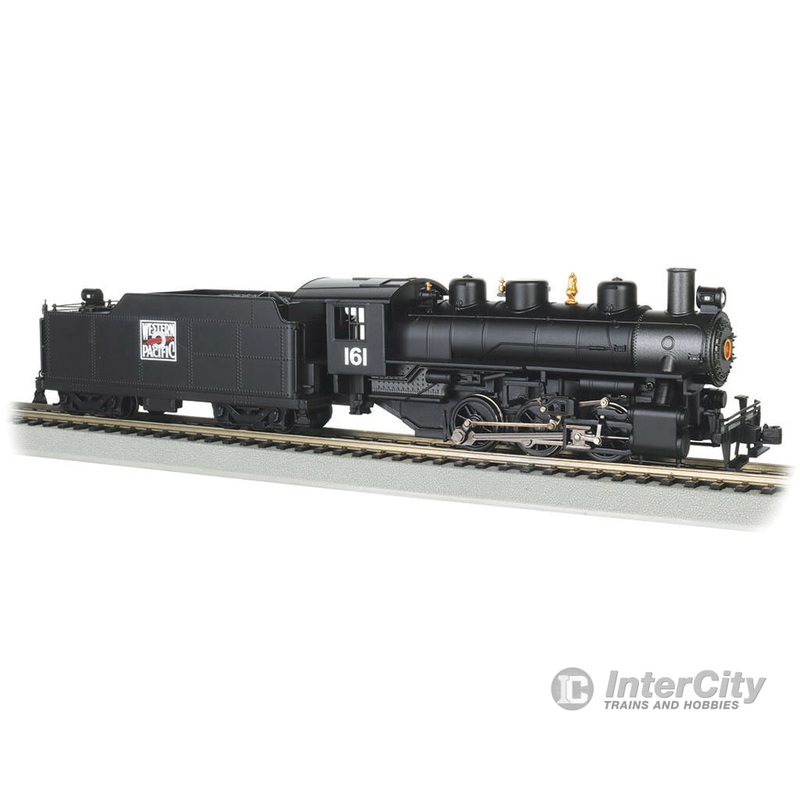 Bachmann 50407 USRA 0-6-0 with Short-Haul Tender – Standard DC with Smoke — Western Pacific 161 (black, Feather River Logo)