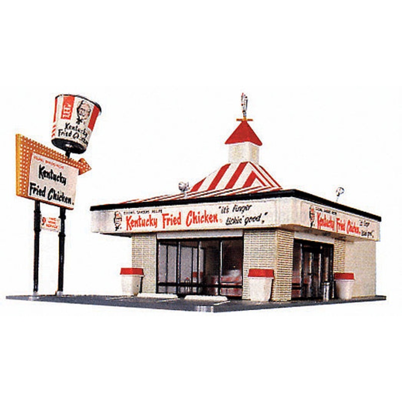 Life-Like 433-1394 Kentucky Fried Chicken drive-in building kit ho scale NEW