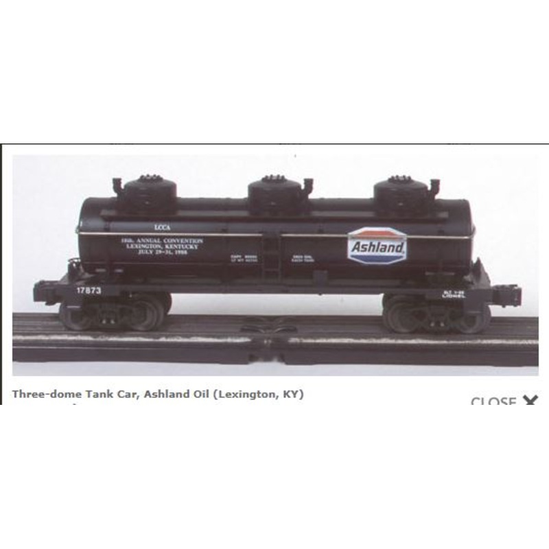 Lionel 6-17873 1988 LCCA convention Three-dome Tank Car, Ashland Oil