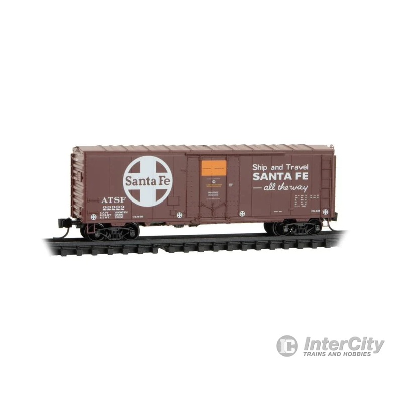 Micro Trains 07400190  N 40′ Stardard Boxcar – Ready to Run — Santa Fe (ATSF) #22222