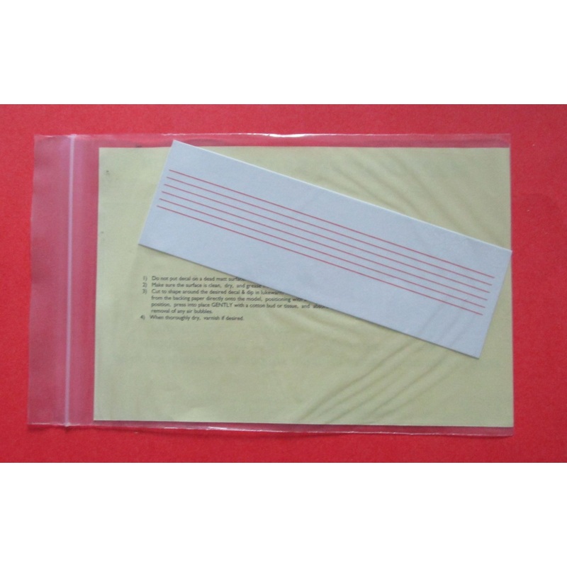 MM-1032 MODELMASTER red lining 6 strips