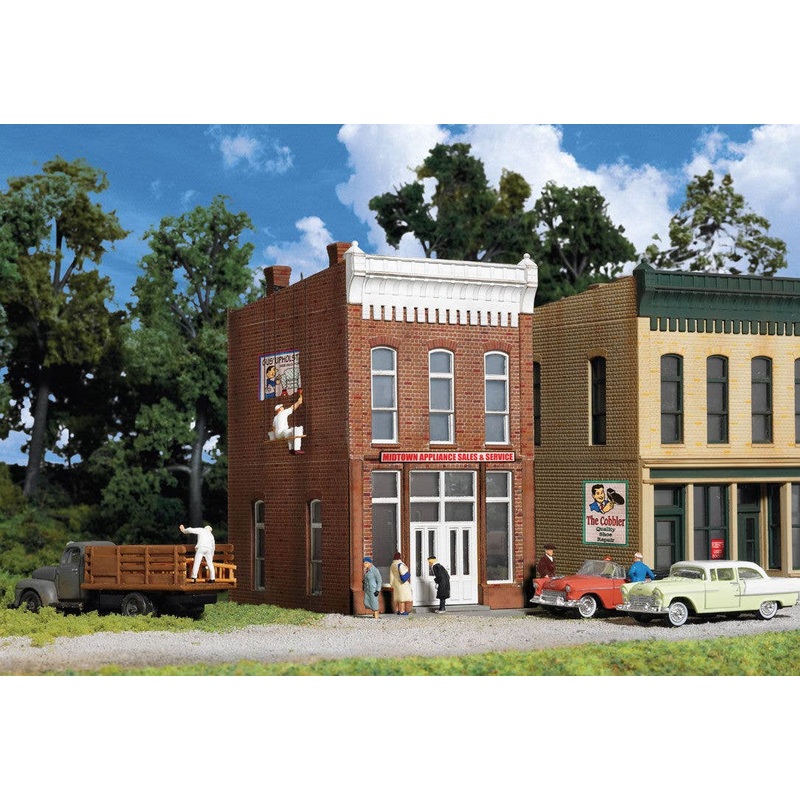 Walthers HO 3658 Midtown Appliance Sales & Service – Kit – 2-1/2 x 4-7/8 x 4-5/8″ 6.2 x 12.1 x 11.5cm