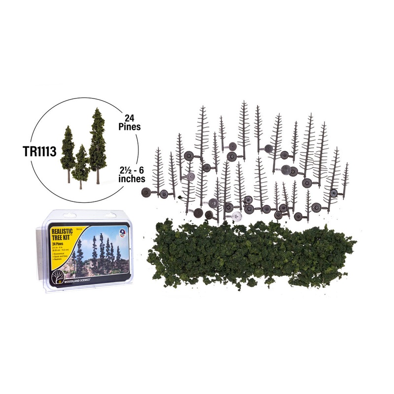 Woodland Scenics WDS1113 Realistic Tree Kits 2 1/2″ – 6″ Pines