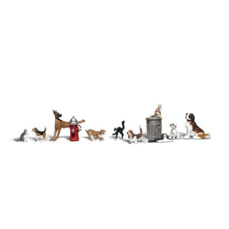 Woodland Scenics WDS2725 Dogs & Cats Scale Figures O Scale