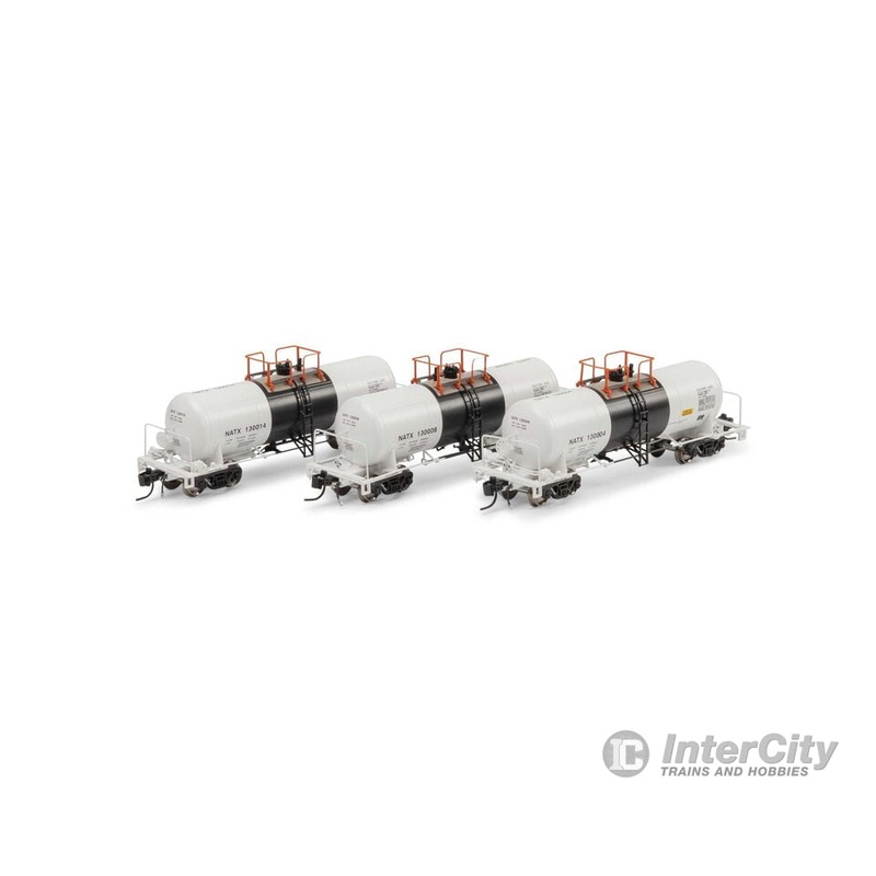 Athearn Genesis ATHGN15316 N 13,600-Gallon Acid Tank, NATX (3)