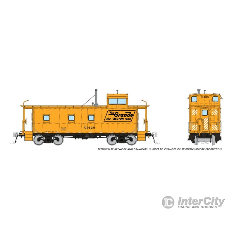 Rapido 225021 HO D&RGW End Cupola Steel Caboose w/ Post-War Mods: Action Road Scheme: #01456