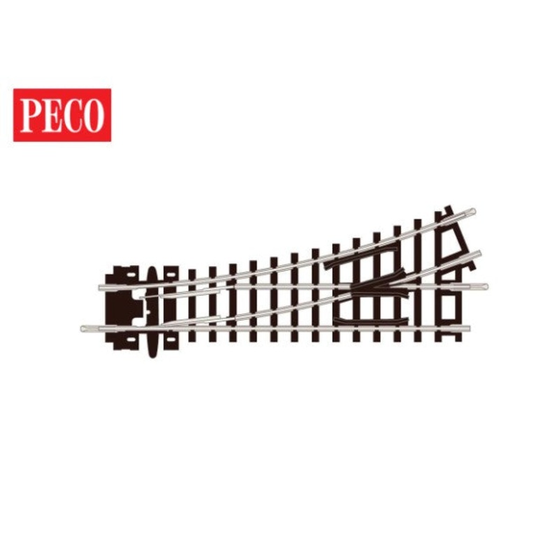 ST-6 PECO  L/H Turnout 9in Radius N gauge