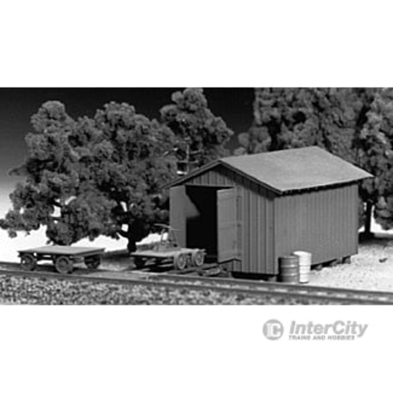 Tichy Train Group 7011 Handcar Shed w/Handcar & Trailer — Kit – 1-5/8 x 2-11/16″ 4.1 x 6.8cm