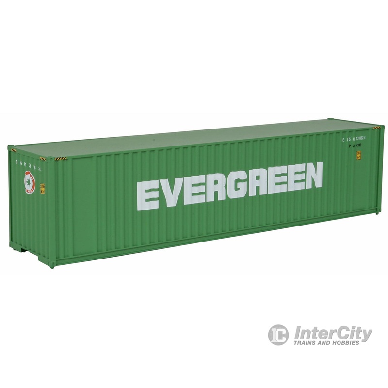 Walthers SceneMaster 8202 40′ Hi Cube Corrugated Container w/Flat Roof – Assembled — Evergreen (green, white)