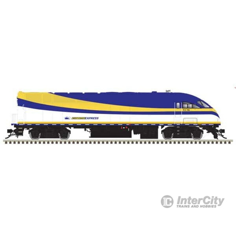 Atlas 10004156 Motive Power Industries MP36PH-3C – Standard DC — West Coast Express #906 (blue, yellow, white)