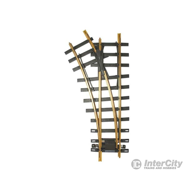 Bachmann 94659 Code 332 Brass #1100 Manual Turnout — Left Hand, 4′ Diameter, 30 Degree Diverging Route