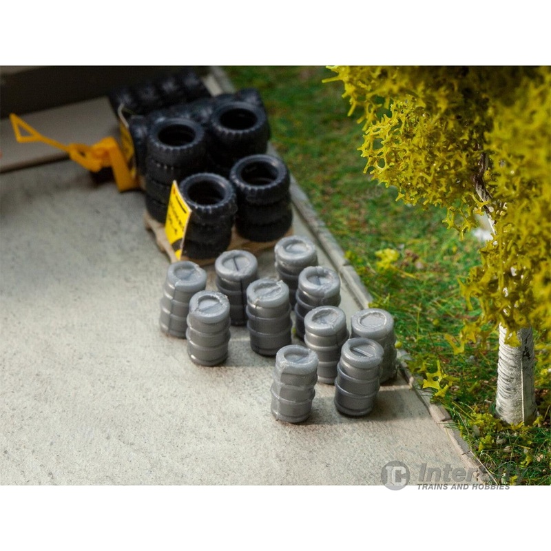 Faller 180971 HO 10 Aluminium beer barrels