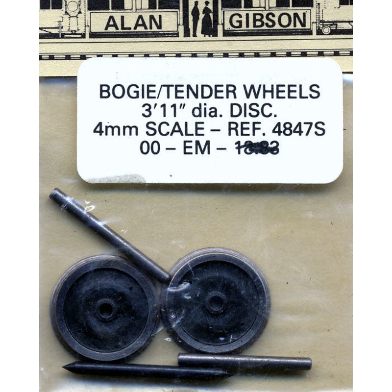 G4847S GIBSON 3ft 11in Disc Bogie/Tender OO EM