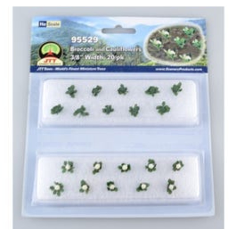 JTT 95529 Broccoli & Cauliflowers 3/8″ Width HO-scale, 20/pk