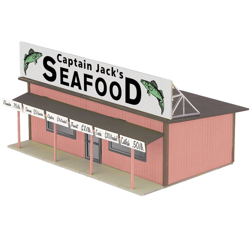 MTH Railking 30-90038 Capt. Jack’s Seafood Road Side Stand Building O SCALE Like New