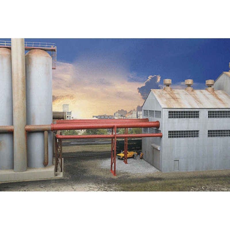 Walthers Cornerstone  933-2958 Steel Mill Blower Engine House Piping (missing instructions- avail online) HO Scale NEW