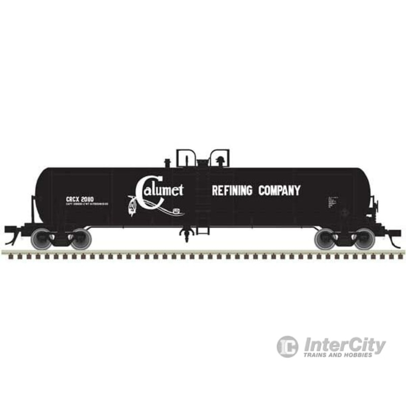 Atlas 20006960 GATX 20,700-Gallon Tank Car – Ready to Run – Master(R) — Calumet Refining Company CRCX #11827 (black, white)