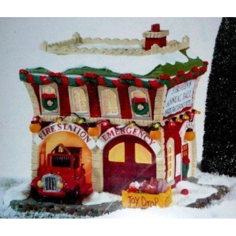 Department 56 Twas the Night Before Christmas Series 56.78103 Hoof and ladder Fire Station