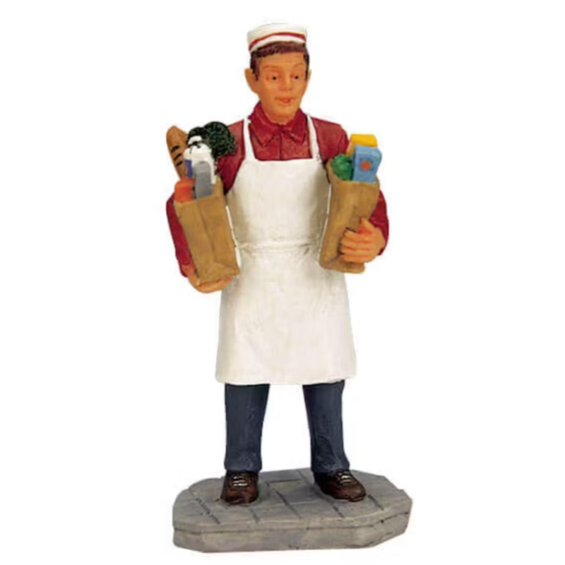 Lemax 12485A Grocery Shop Employee Figurine
