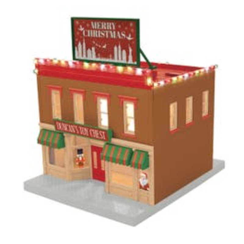 MTH 30-90695 O 2-Story City Building 1 with LEDs – Christmas Duncans Toy Chest (Trainworld)