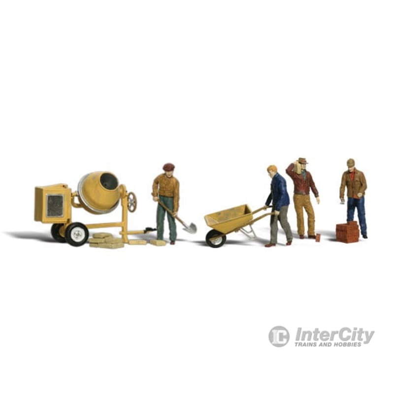 Woodland Scenics 2753 Scenic Accents(R) Figures — Masonry Workers and Accessories pkg(11)
